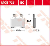 Trw Brake Pad Trw Mcb735