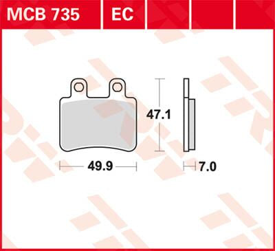 Trw Brake Pad Trw Mcb735