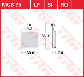 Trw Brake Pad Trw Mcb75