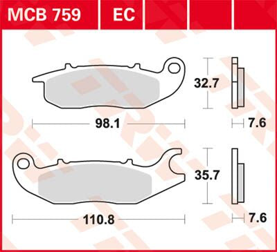 Trw Brake Pad Trw Mcb759