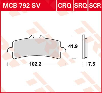 Trw Brake Pad Trw Mcb792 Crq