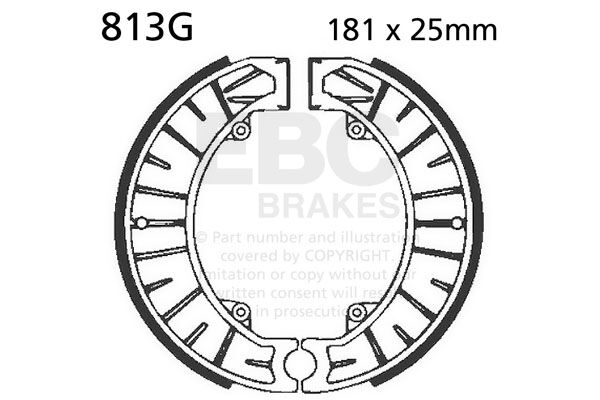 Ebc Brake Shoe Grooved