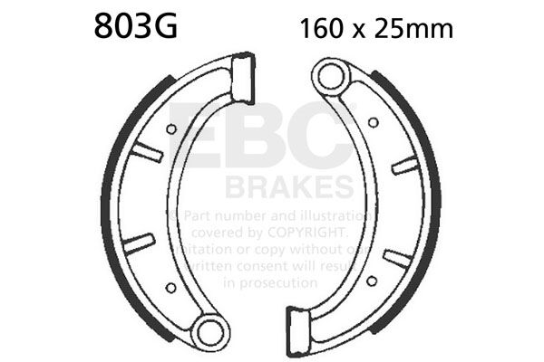 Ebc Brake Shoe Grooved