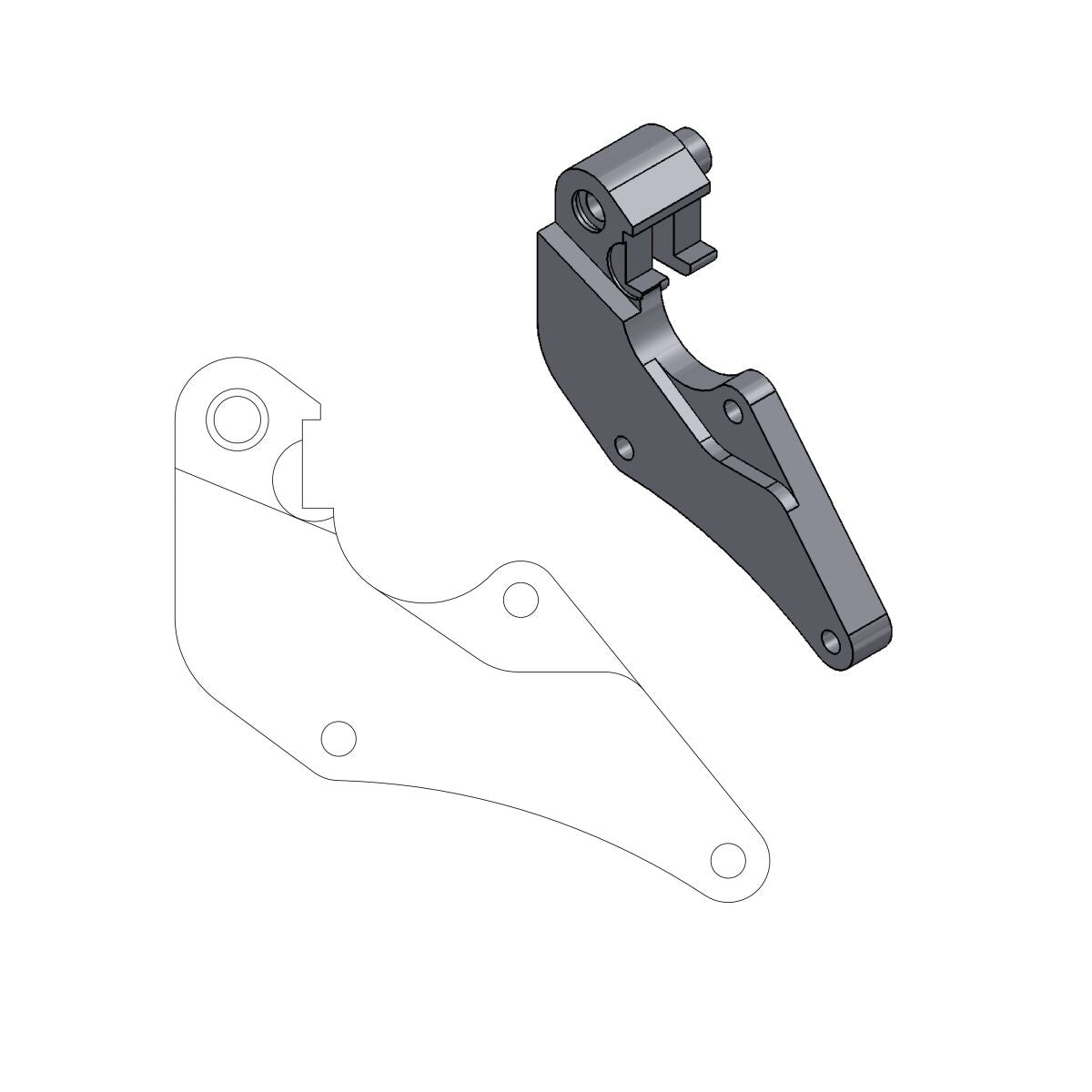 Moto Master Brake Caliper Adaptor Sm