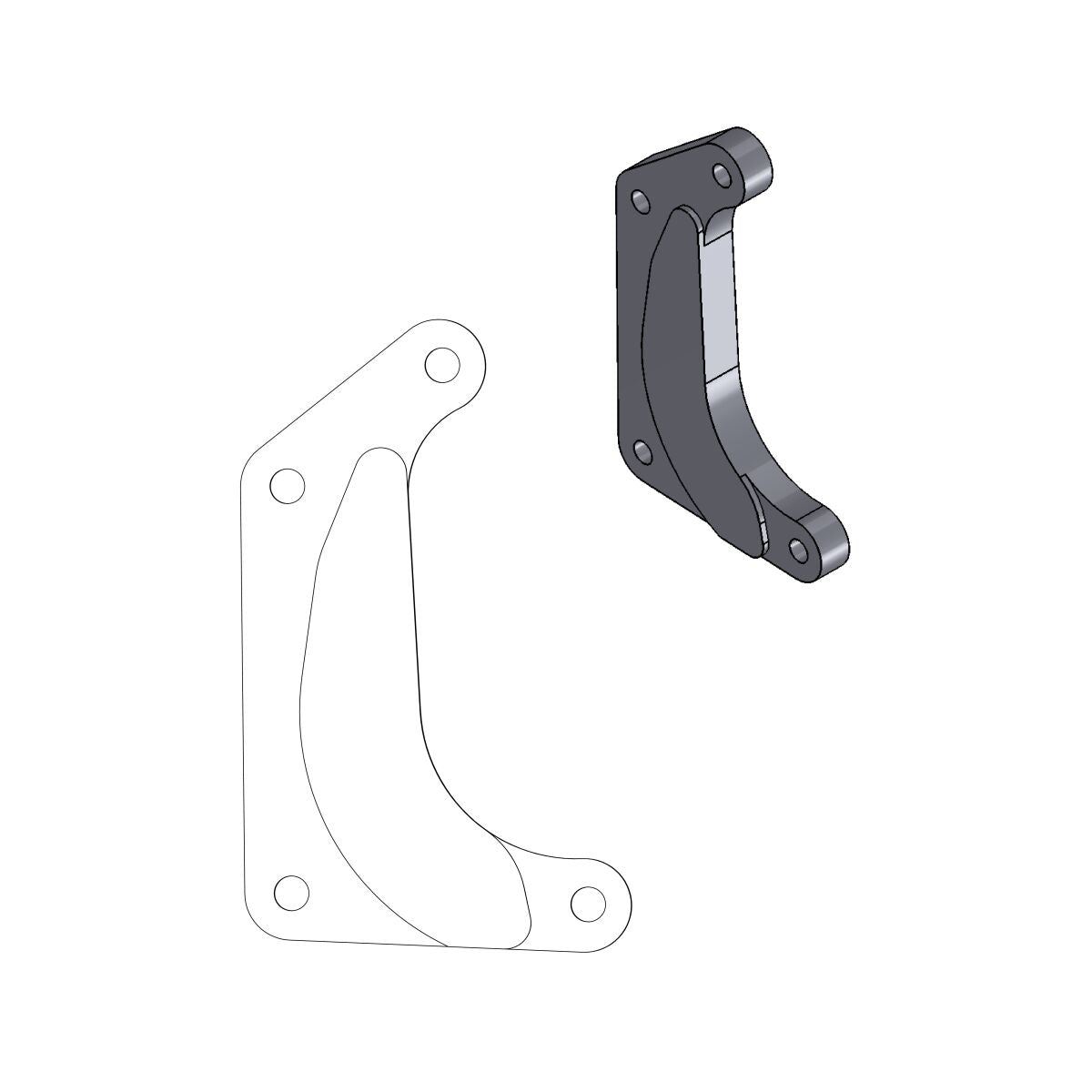 Moto Master Brake Caliper Adaptor Sm