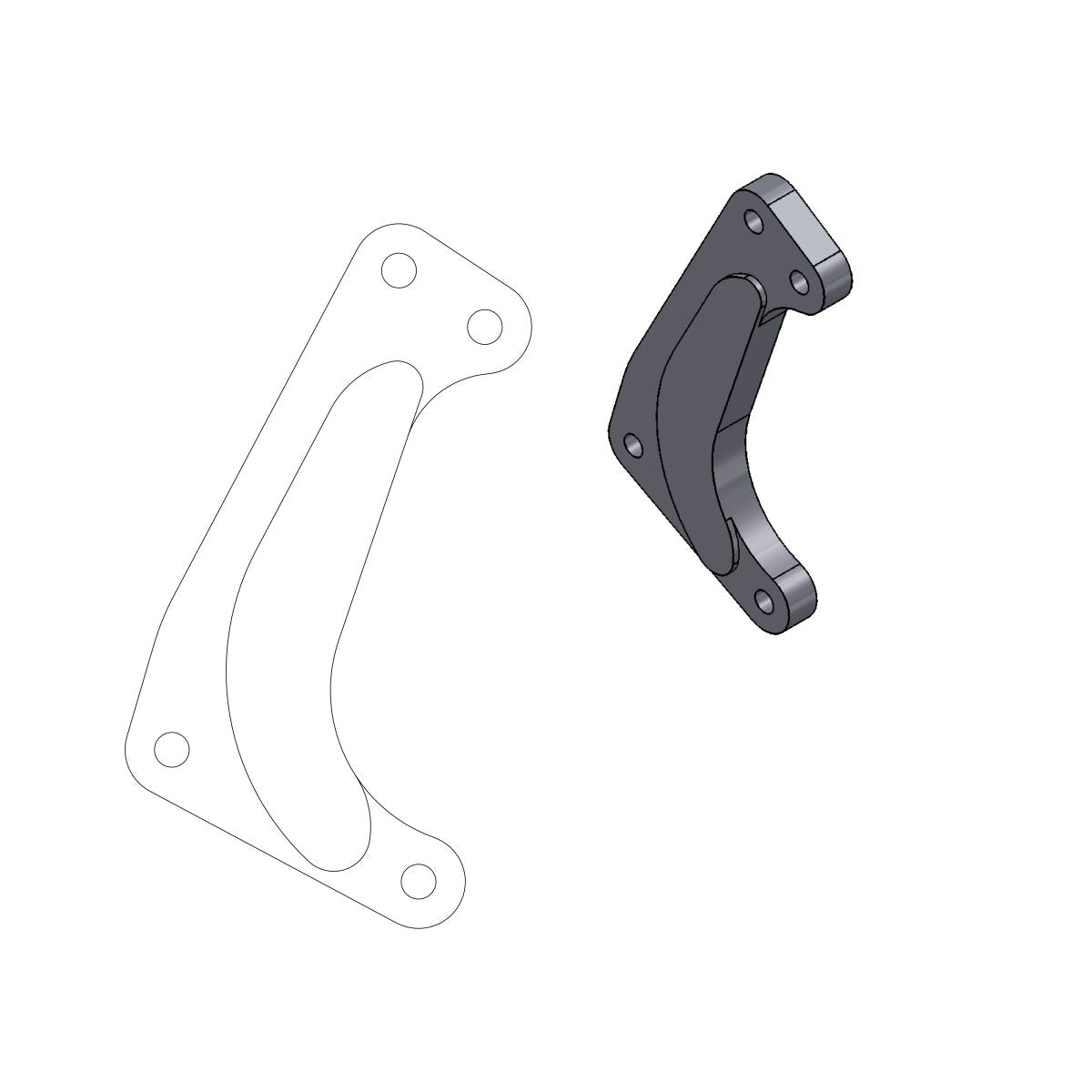 Moto Master Brake Caliper Adaptor Sm