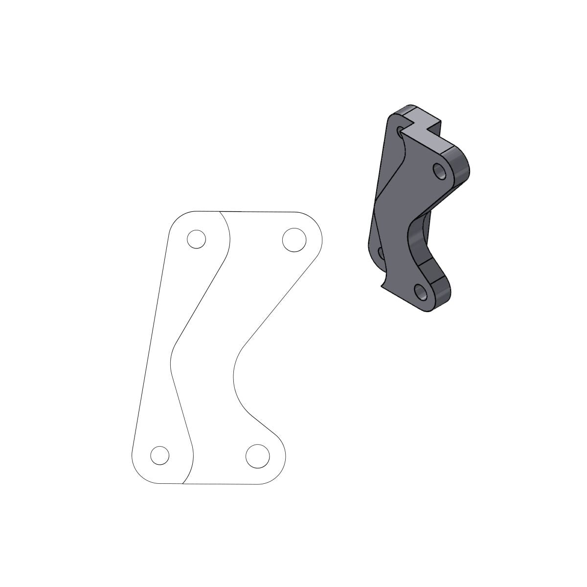 Moto Master Brake Caliper Adaptor Sm