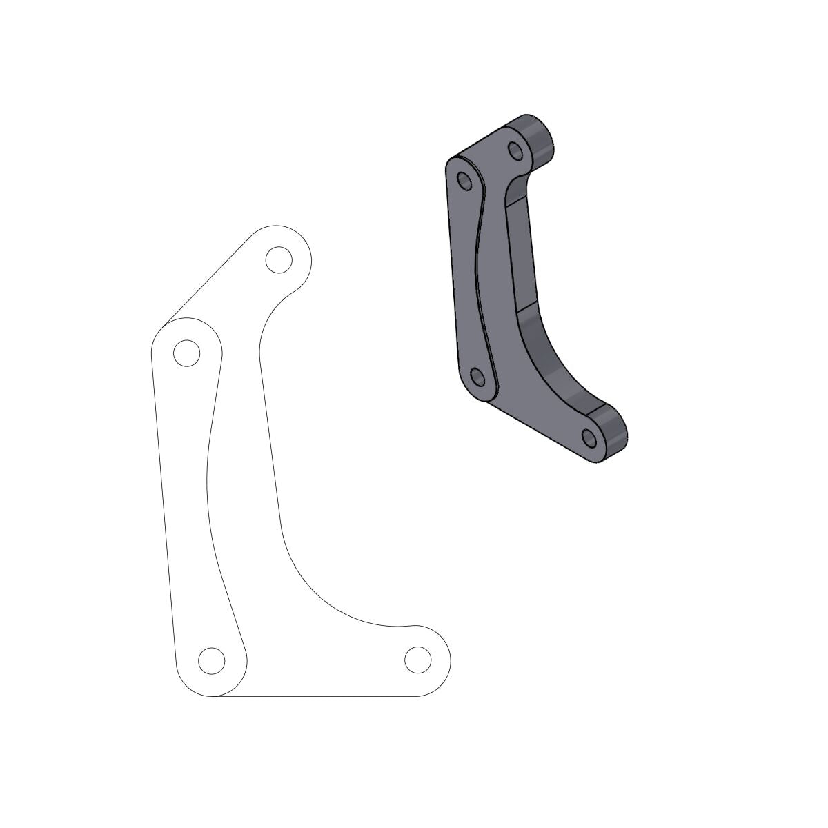 Moto Master Brake Caliper Adaptor Sm