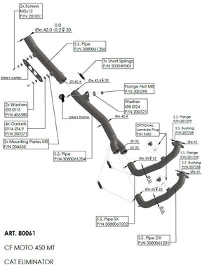 Leovince Header Pipes Cf Moto 450 Mt