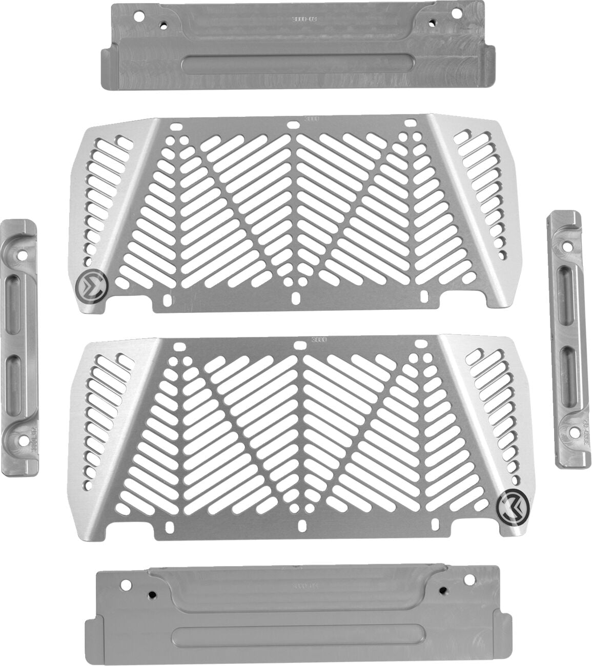 Moose Offroad Hard Parts Radiator Guard Silver Kawasaki