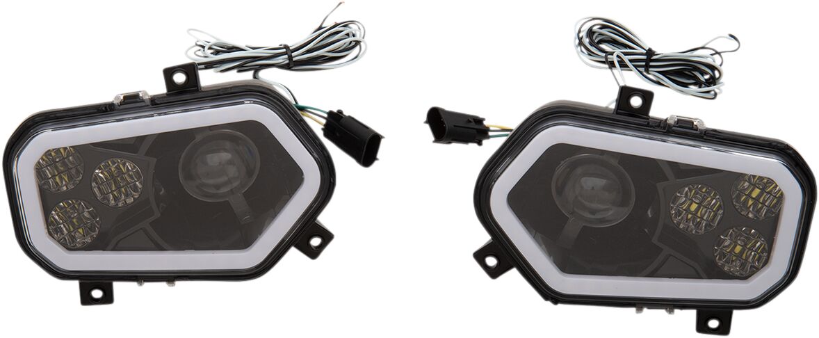 Moose Offroad Four Wheel Led Headlight Rzr800/9 Bk
