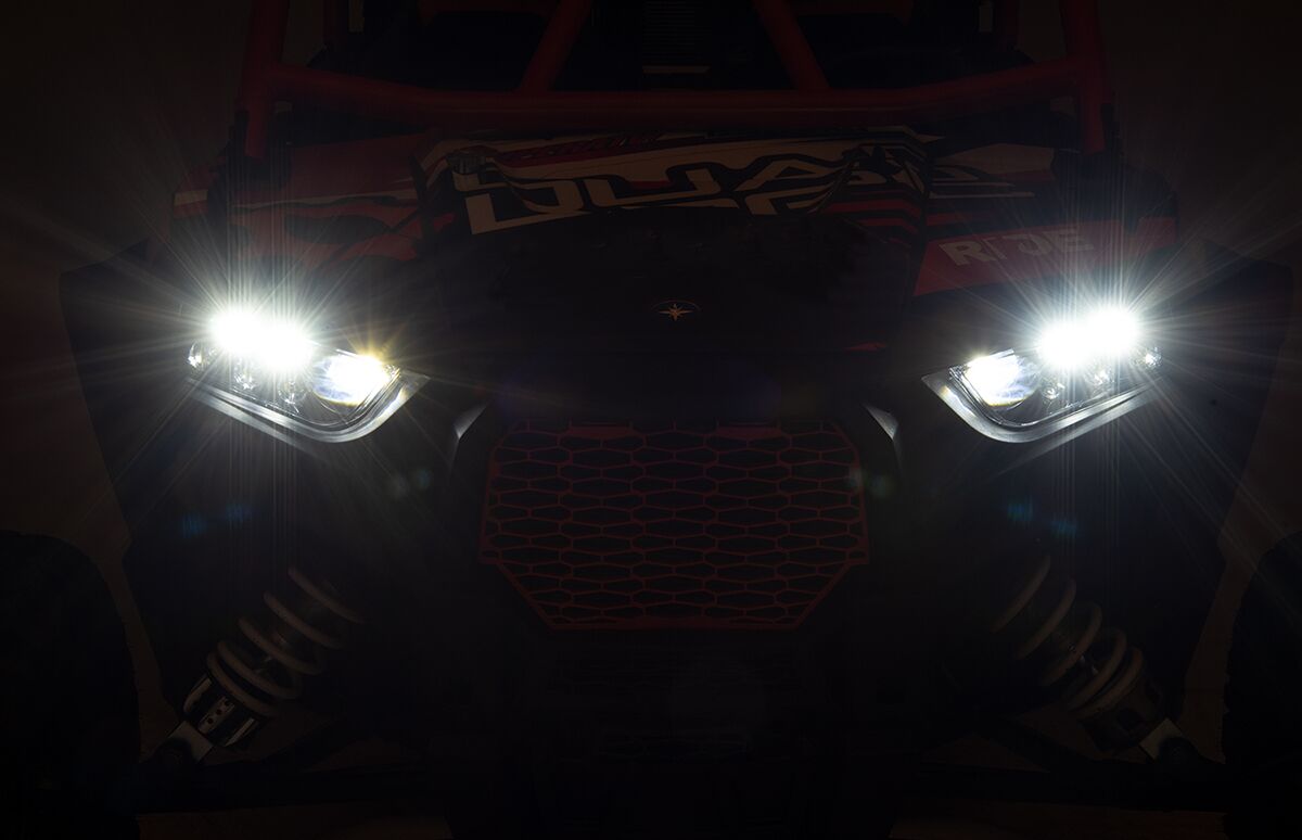 Moose Offroad Four Wheel Led Hdlght Rzr900/1000 Bk
