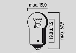 Flosser Bulb 12 V 15 W Ba15 S Round 10 Pk