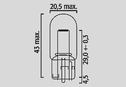 Flosser Bulb 12 V Wy21 W W3 X16 D Amb 10 Pk