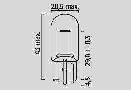 Flosser Bulb 12 V 21/5 W T20 W3 X16 Q 10 Pk