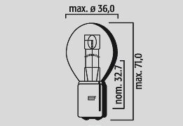 Flosser Bulb 12 V 25/25 W Ba20 D