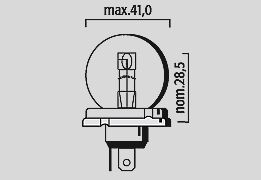 Flosser Bulb R2 12 V 45/40 W P45 T