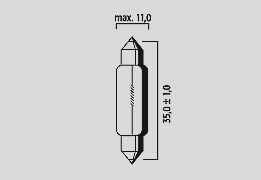 Flosser Bulb 12 V C5 W Sv8 5 11 X35 Mm 10 P