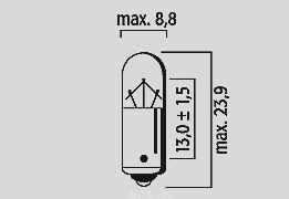 Flosser Bulb 12 V 5 W Ba9 S 10 Pk
