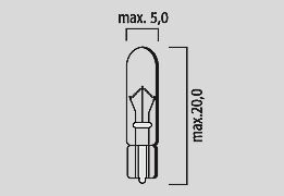 Flosser Bulb 12 V 1 2 W T5 W2 X4 6 D 10 Pk