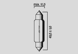 Flosser Bulb 12 V10 W Sv8 5 11 X40 Mm 10 Pk