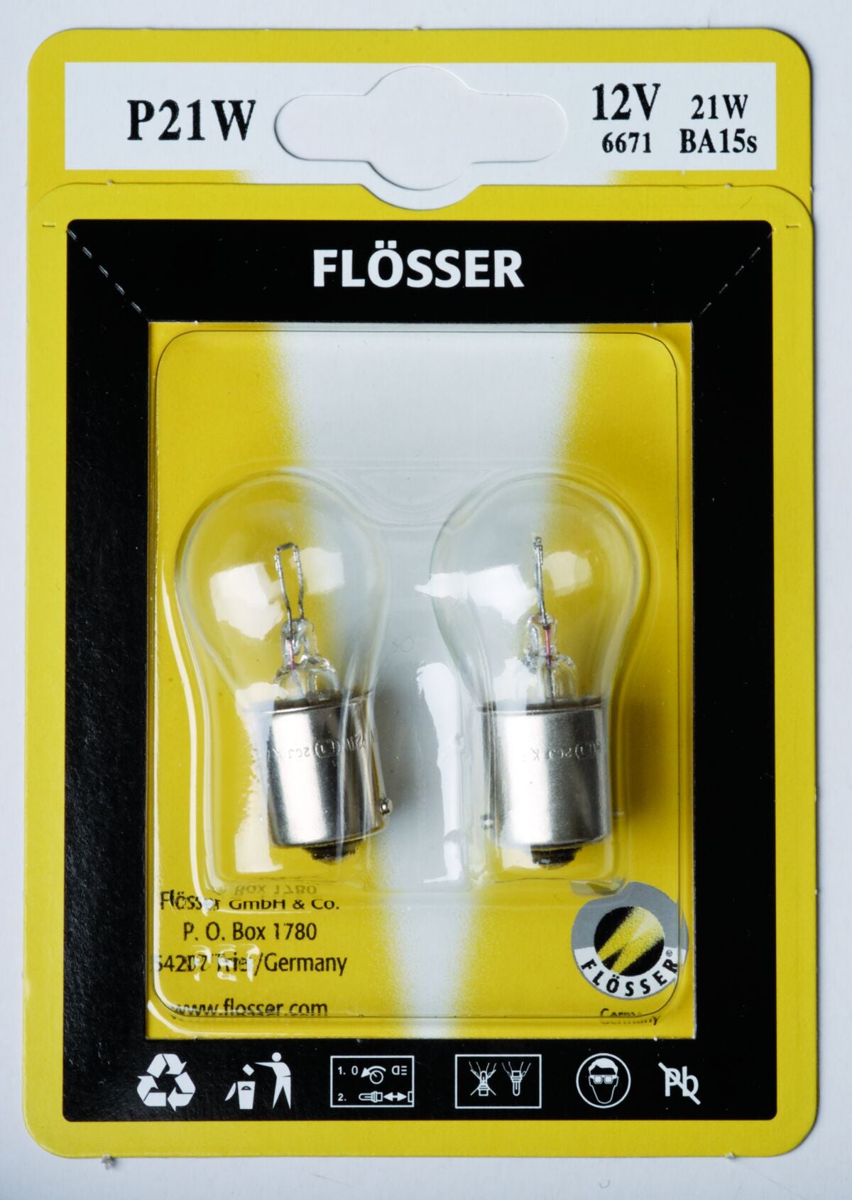 Flosser Bulb P21 W 12 V 21 W Ba15 S 10 Pk