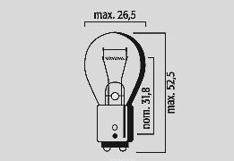 Flosser Bulb 12 V Py21 W Bau15 S Amb 10 Pk