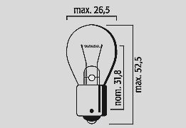 Flosser Bulb 12 V 21 W Bau15 S 10 Pk