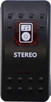 Moose Offroad Four Wheel Switch Rocker Stereo Red