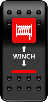 Moose Offroad Four Wheel Switch Rocker Winch Red