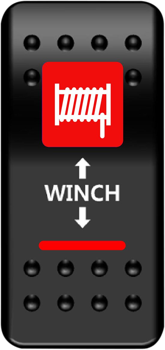 Moose Offroad Four Wheel Switch Rocker Winch Red