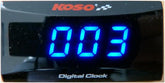 Koso North America Clock Blue Super Slim