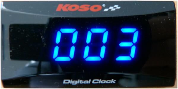 Koso North America Clock Blue Super Slim