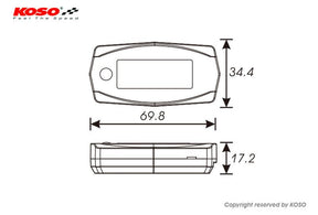 Koso North America Dual Thermometer Mini 4