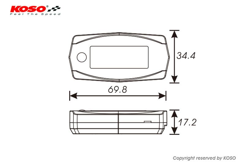 Koso North America Dual Thermometer Mini 4