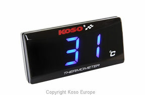 Koso North America Thermometer Blue Super Slim