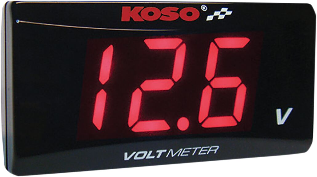 Koso North America Volt Meter Red Super Slim