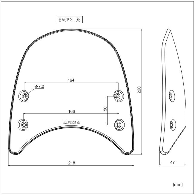 Daytona Meter Visor & Bracket Set Hond