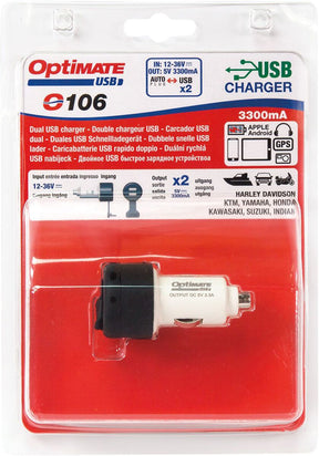 Tecmate Cig Usb Charger 2 A O106