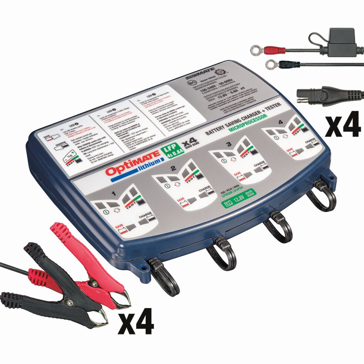 Tecmate Chrg Opt Lith 0.8 A 4 Banks