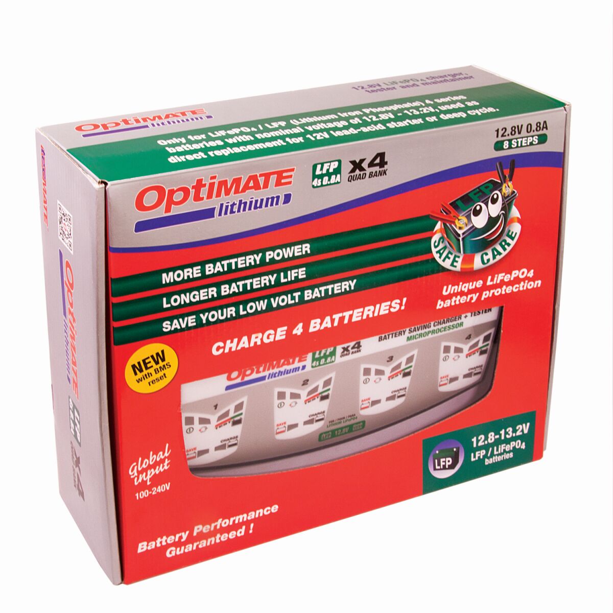 Tecmate Chrg Opt Lith 0.8 A 4 Banks