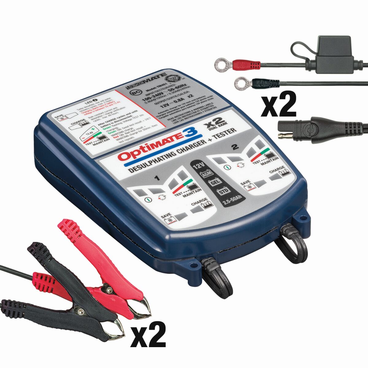 Tecmate Charger Opt 3 2 Banks