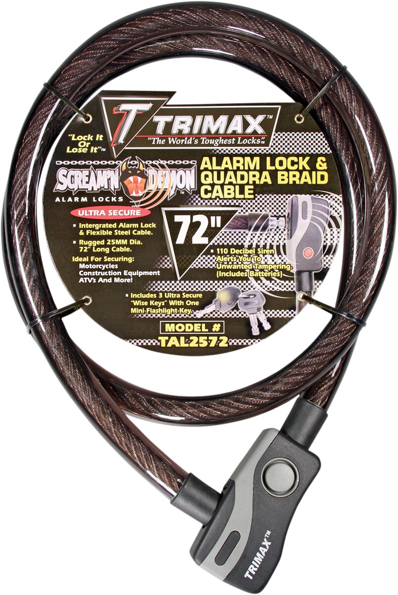 Trimax Lock Cable Alrm 25 Mmx72