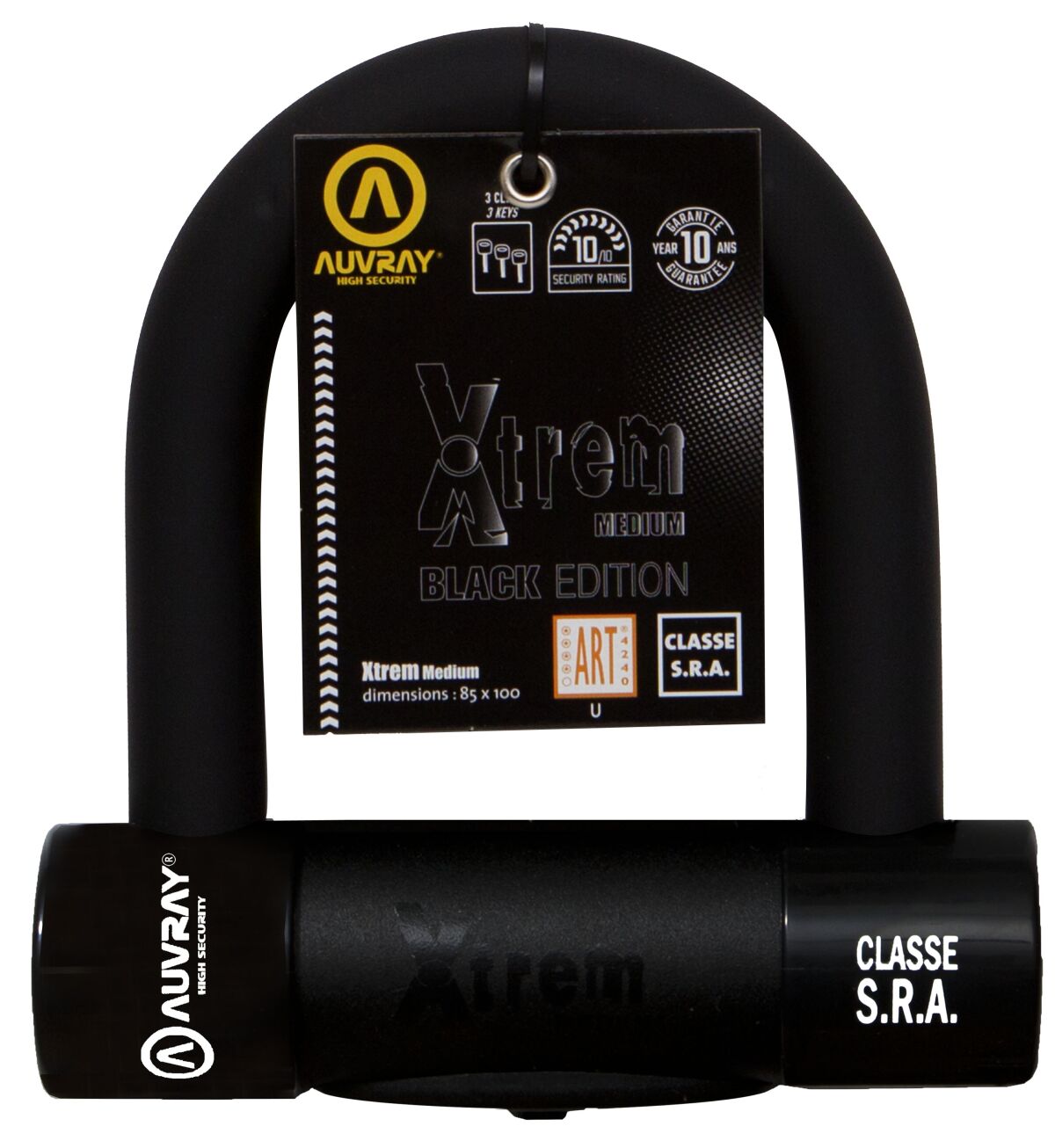 Auvray U Lock Xtreme Medium Black Edi