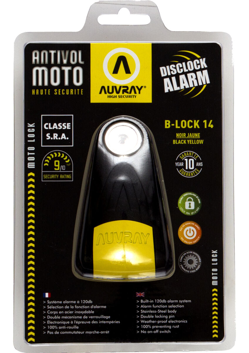 Auvray Block Disc B Lock Alarm Sra Ye