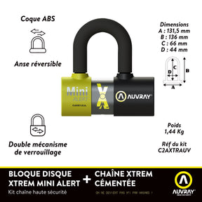 Auvray U Lock Xtrem Mini Alarm Sra Bl