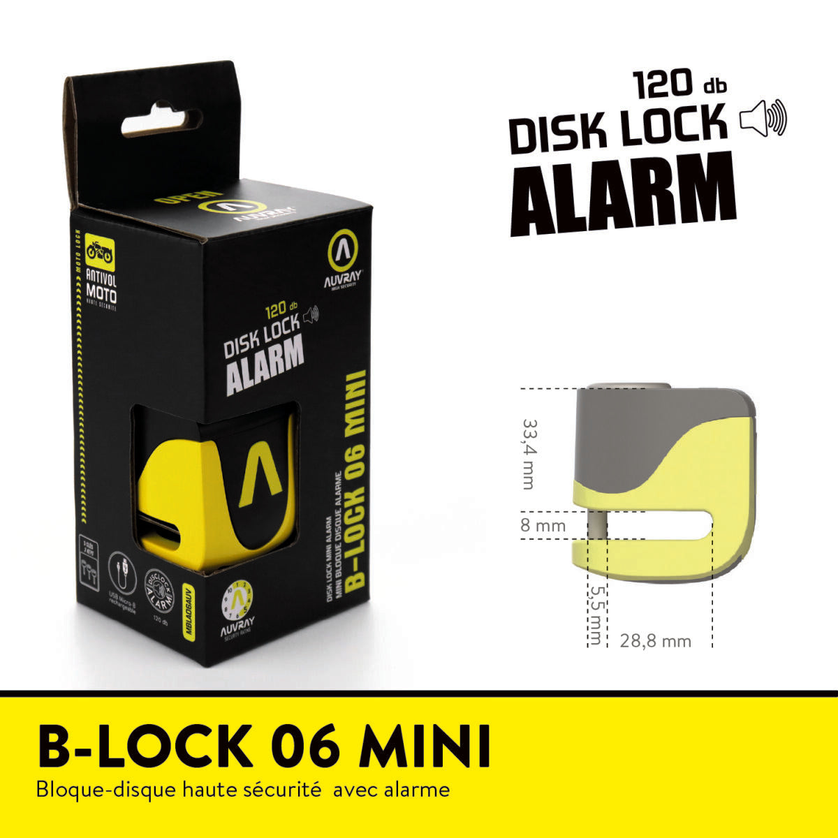 Auvray Block Disc Lock Alarm B Lock 0