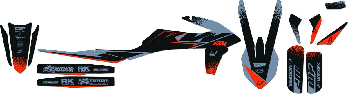Blackbird Racing Graph Kit Mat Blk Ktm