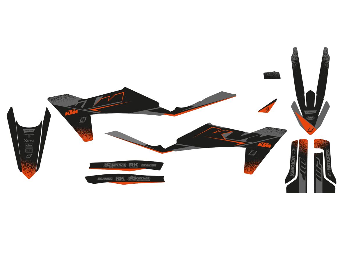 Blackbird Racing Graphic Kit Matblk Ktm 23