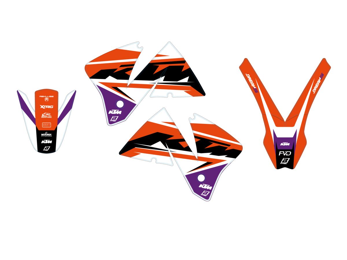 Blackbird Racing Graphic Kit Dream 5 Exc 01 02